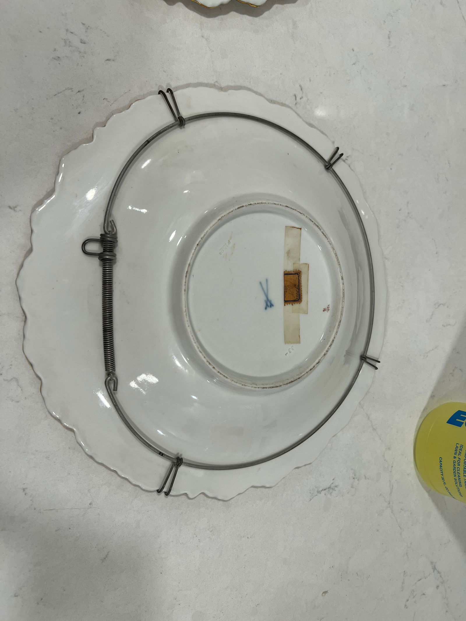 Pair, Antique Meissen Porcelain Ornithological & Gold Encrusted Chargers - 11