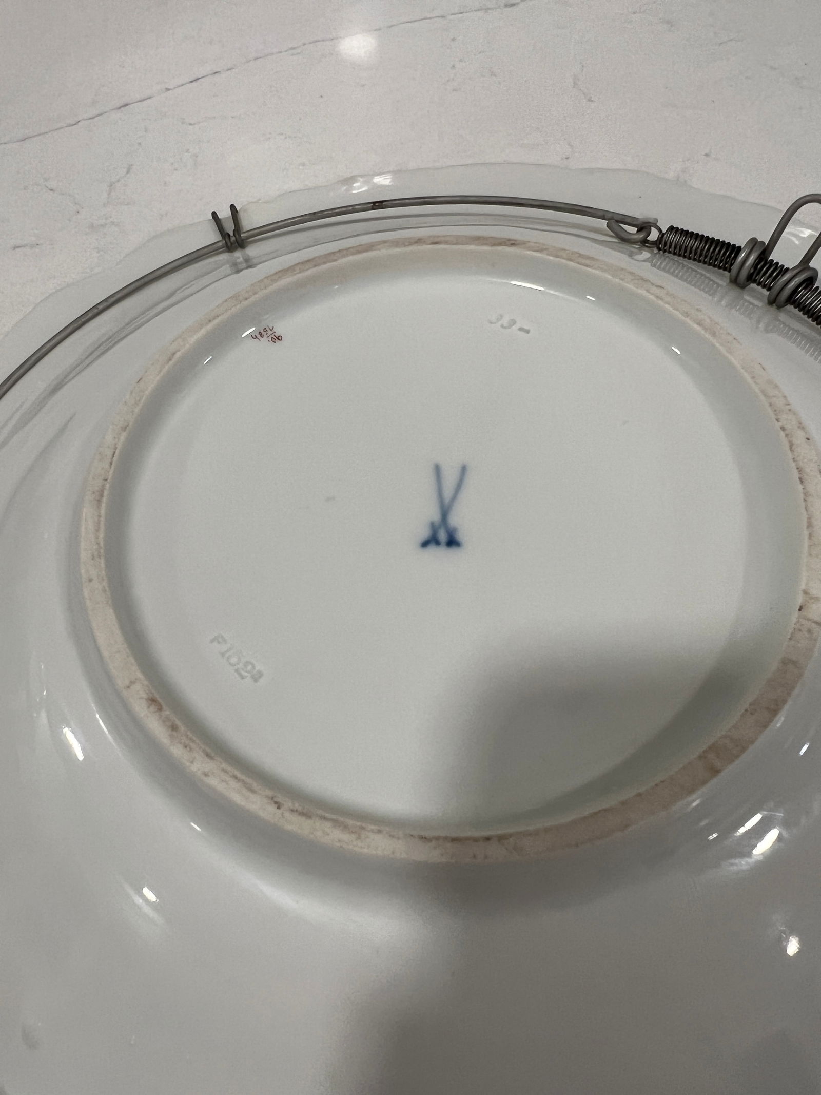 Pair, Antique Meissen Porcelain Ornithological & Gold Encrusted Chargers - 7