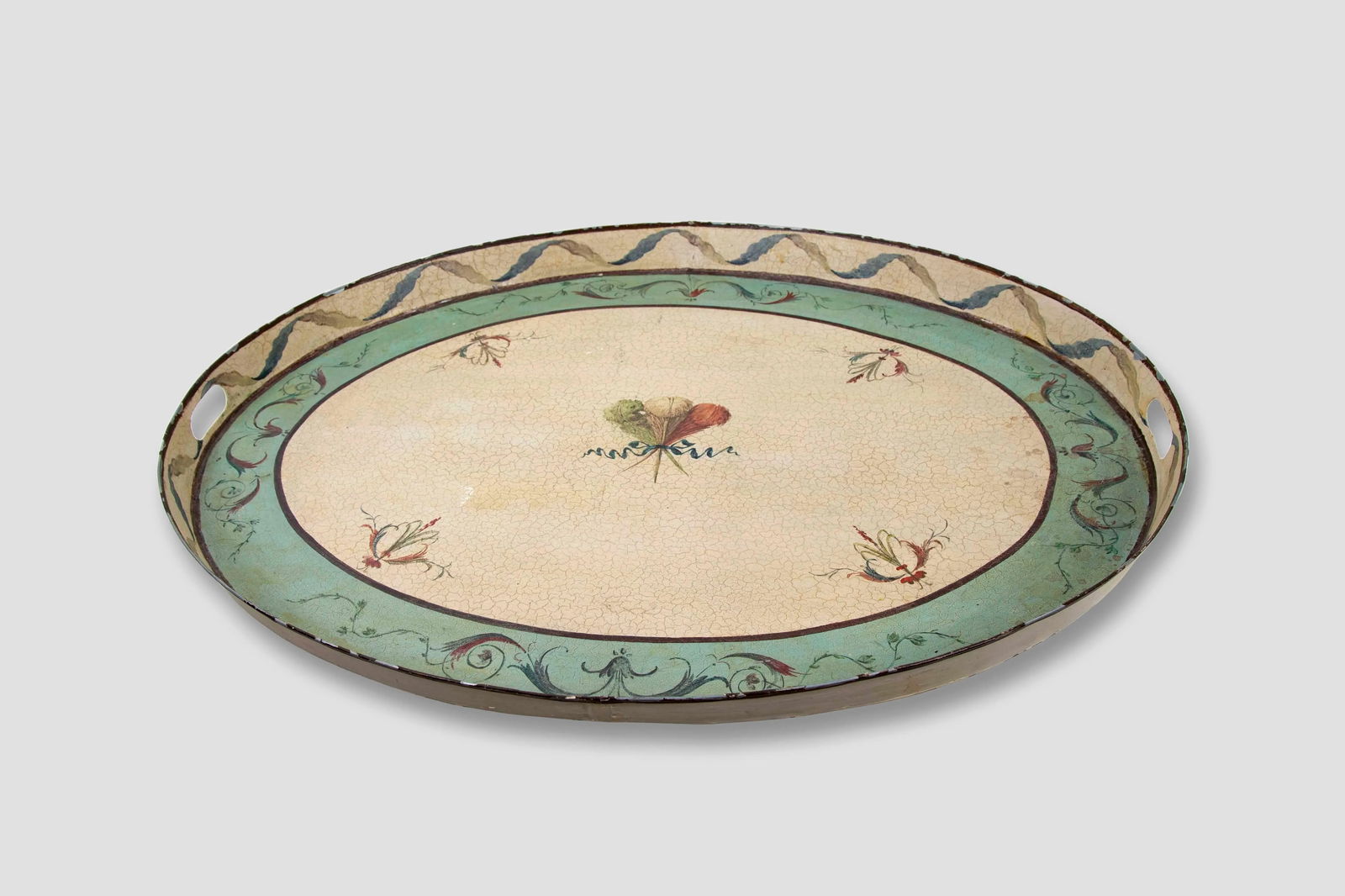 Vintage Tray in Muted Country Palette - 2