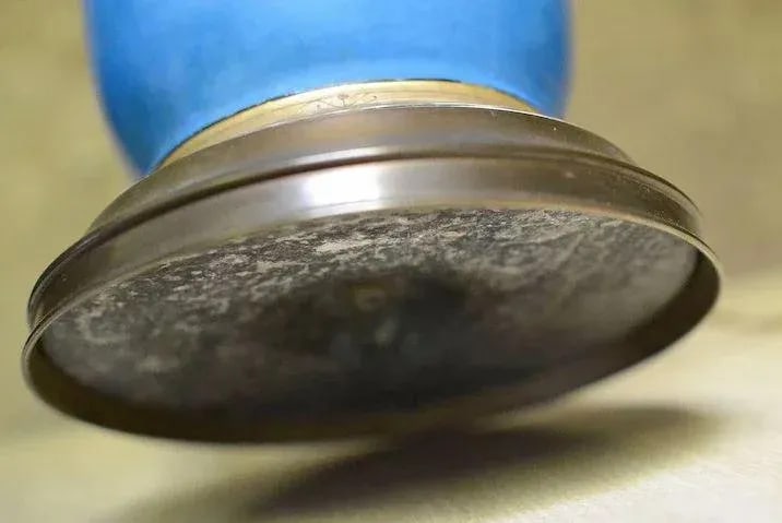 Large Paris Porcelain Hand Painted 3-Light Table Lamp - 2