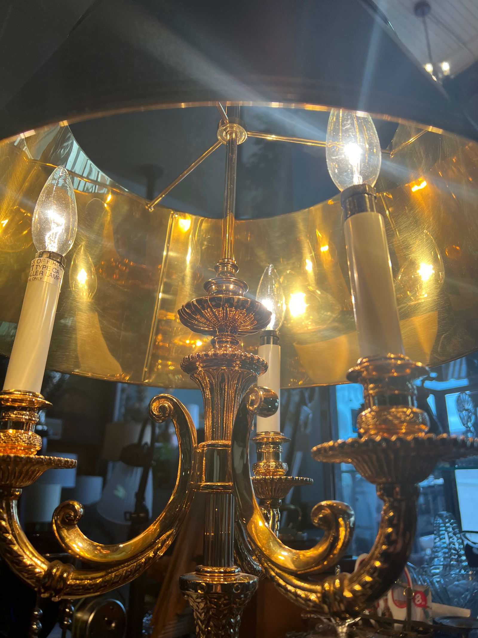 1990s Triple Arm Bouillote Style Lamp - 2