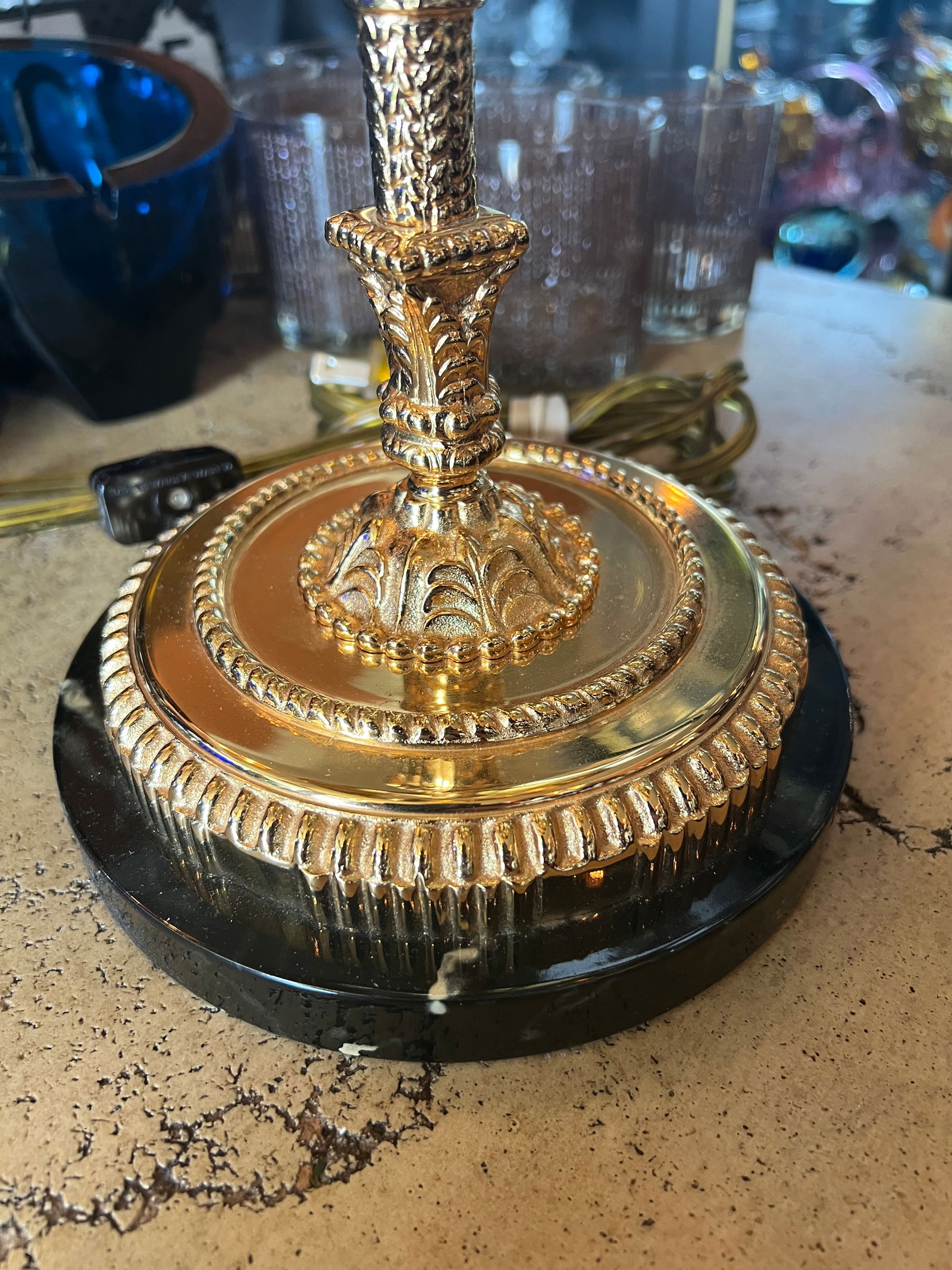 1990s Triple Arm Bouillote Style Lamp - 5