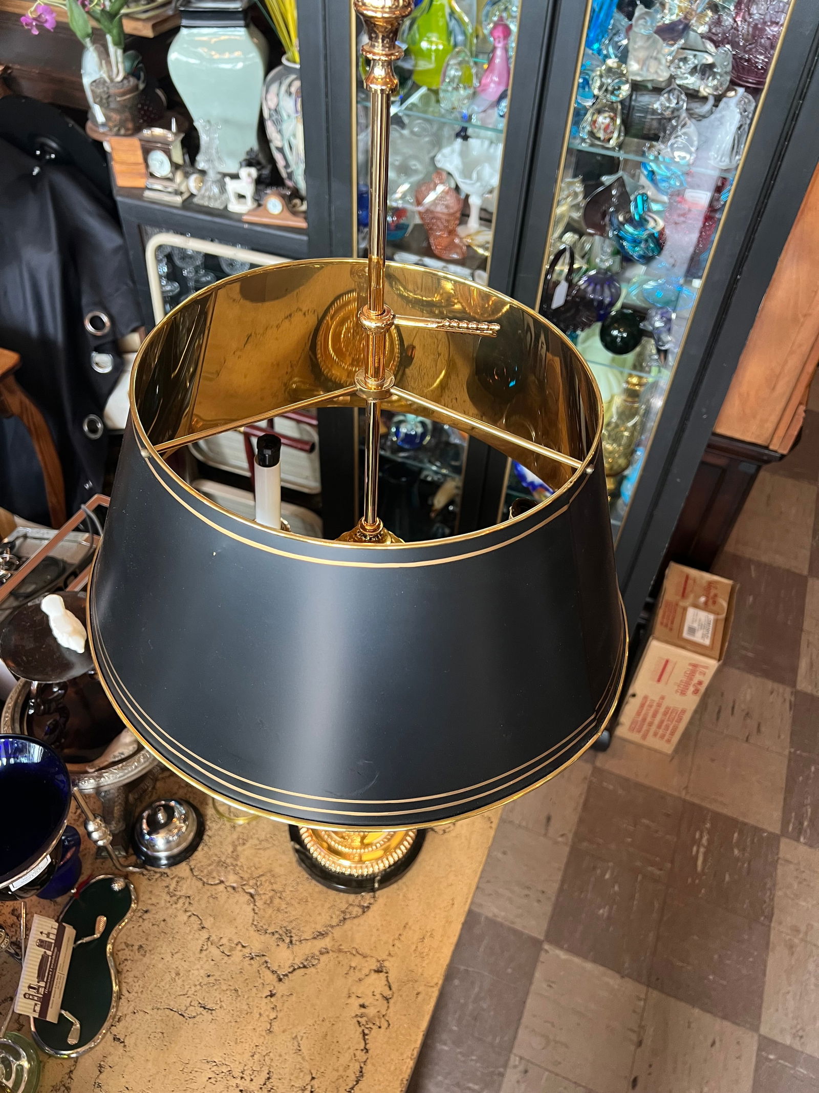 1990s Triple Arm Bouillote Style Lamp - 9