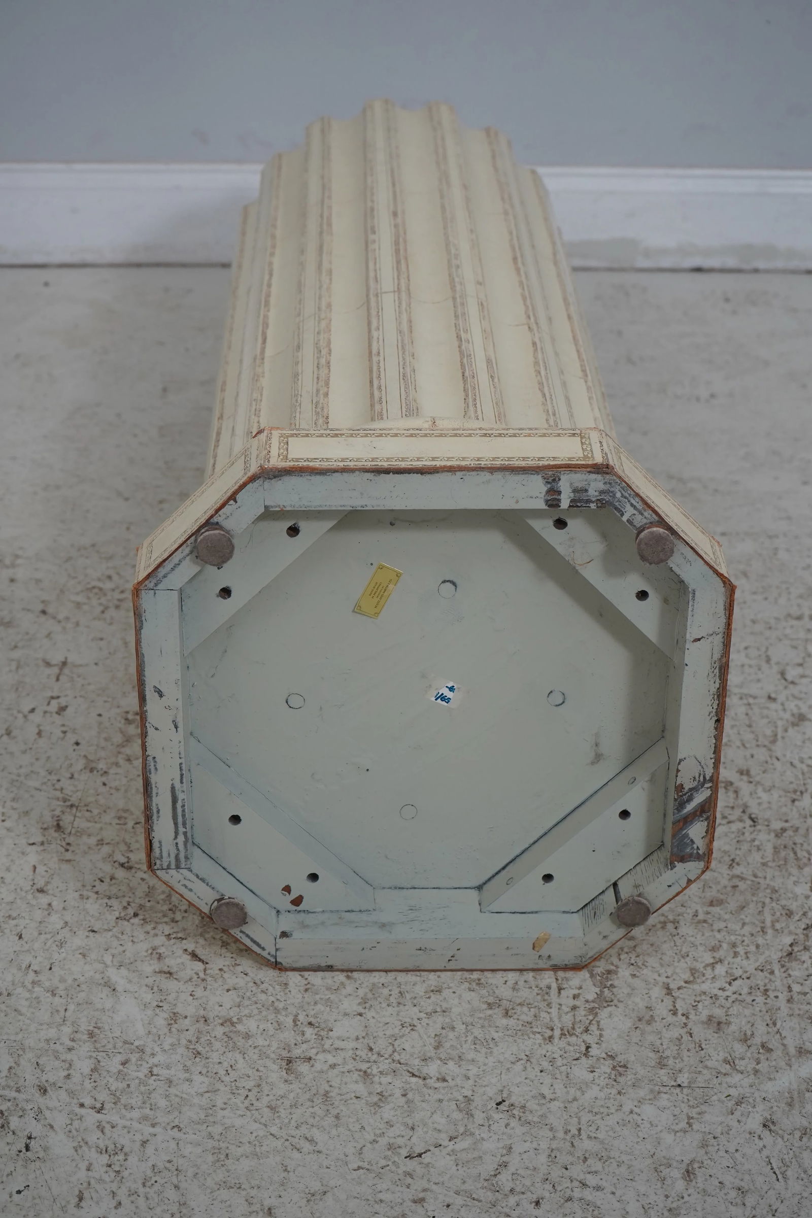 Maitland Smith Leather Wrapped Column Pedestal - 9