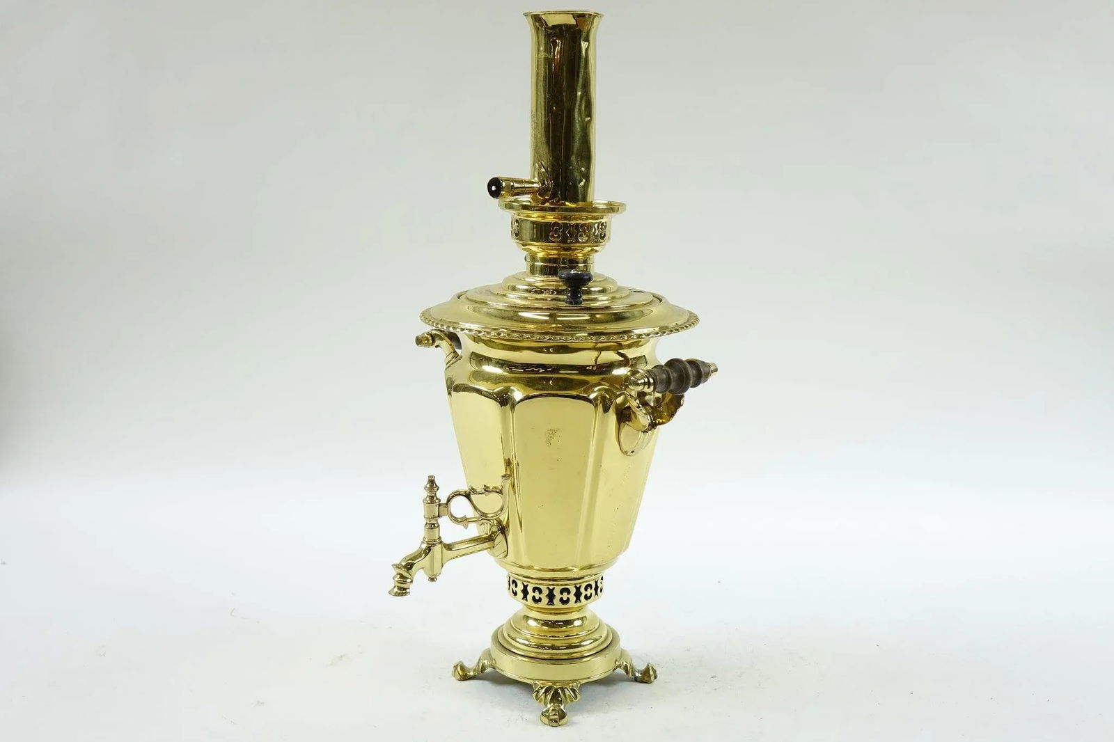 Antique Brass Russian Samovar 19th Century With Stamps 6 - 2