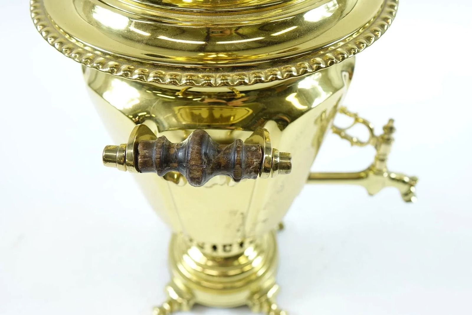 Antique Brass Russian Samovar 19th Century With Stamps 6 - 4