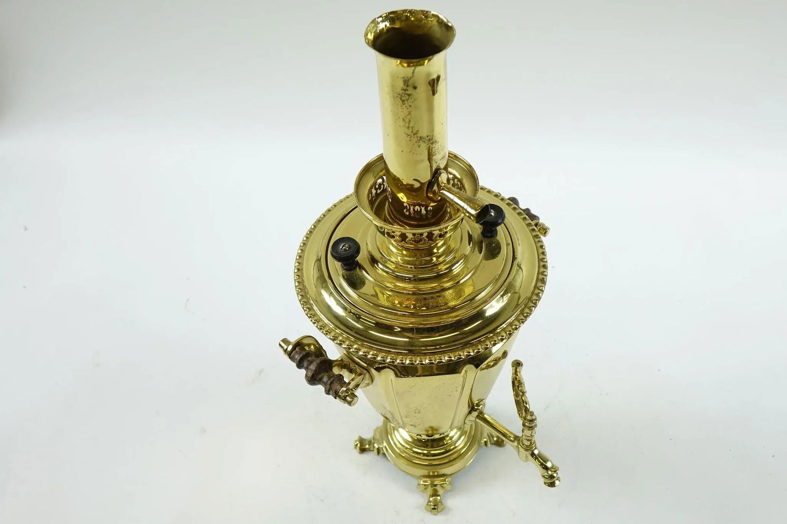 Antique Brass Russian Samovar 19th Century With Stamps 6 - 5