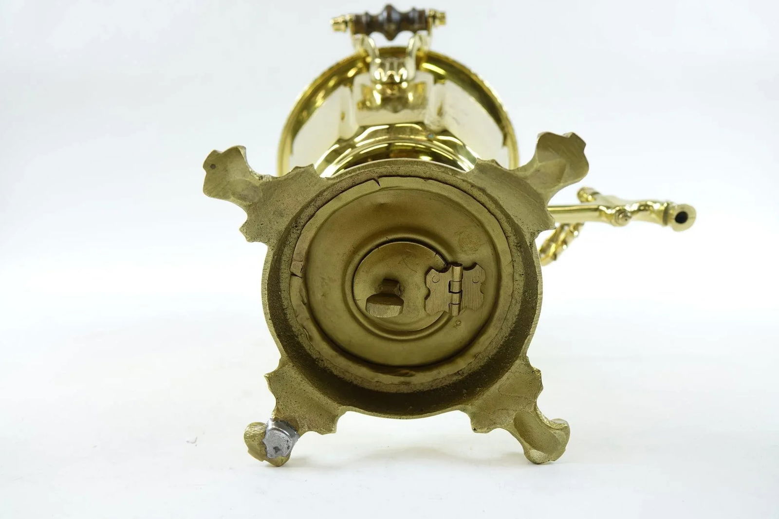 Antique Brass Russian Samovar 19th Century With Stamps 6 - 7
