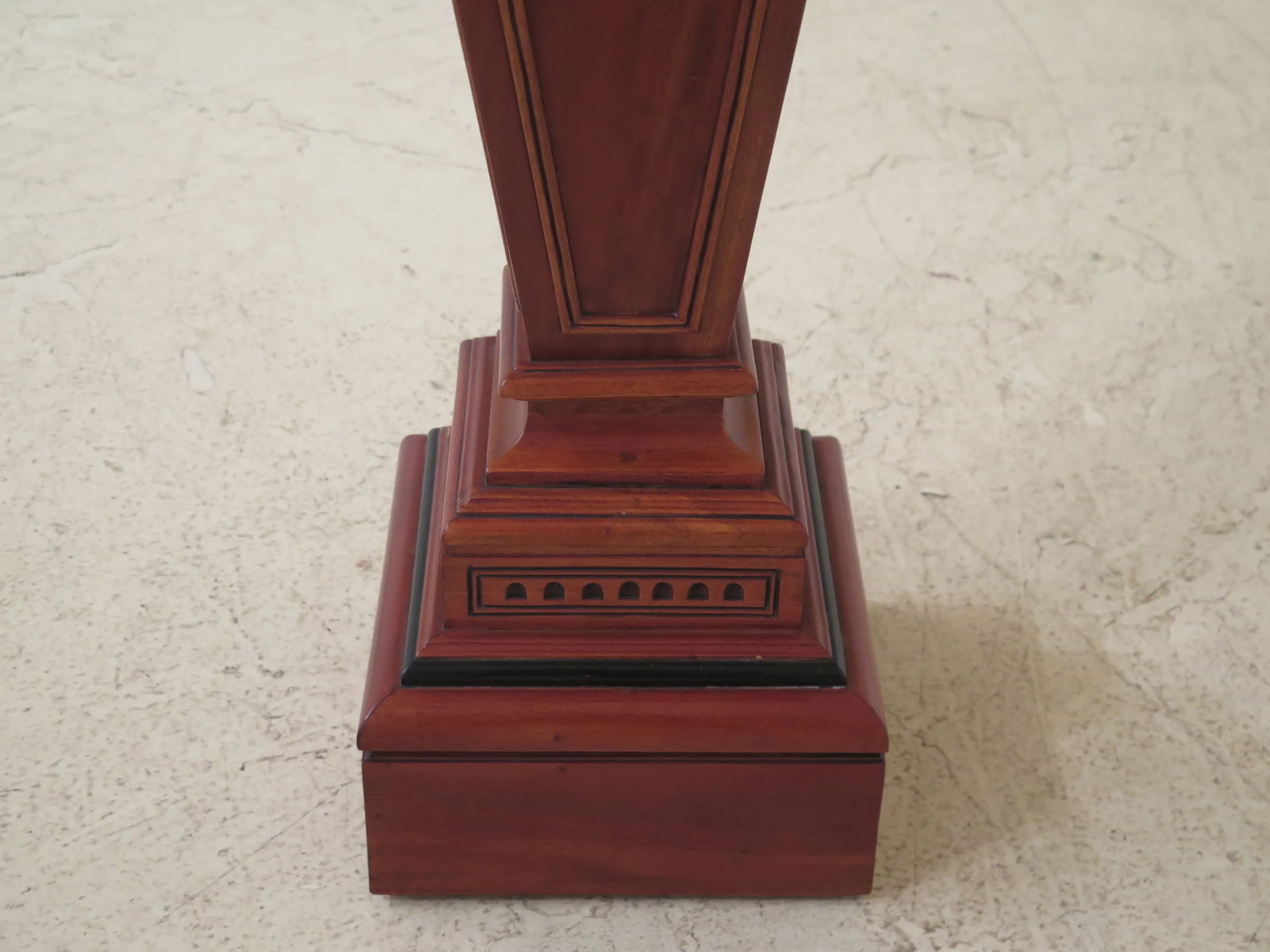 Mahogany Adam Style Carved Pedestals-A Pair - 5