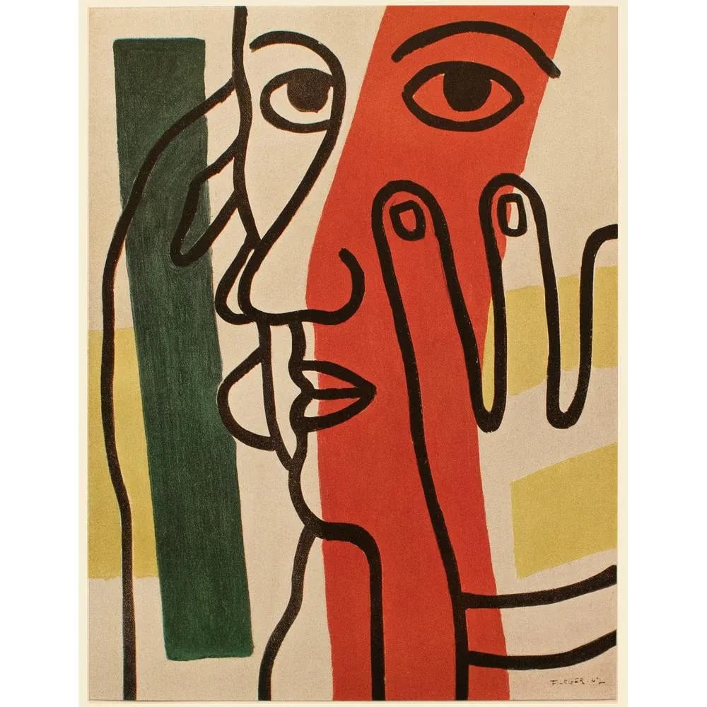 1948 After Fernand Léger "Portrait of Paul Eluard", First Edition Period Offset Lithograph - 4