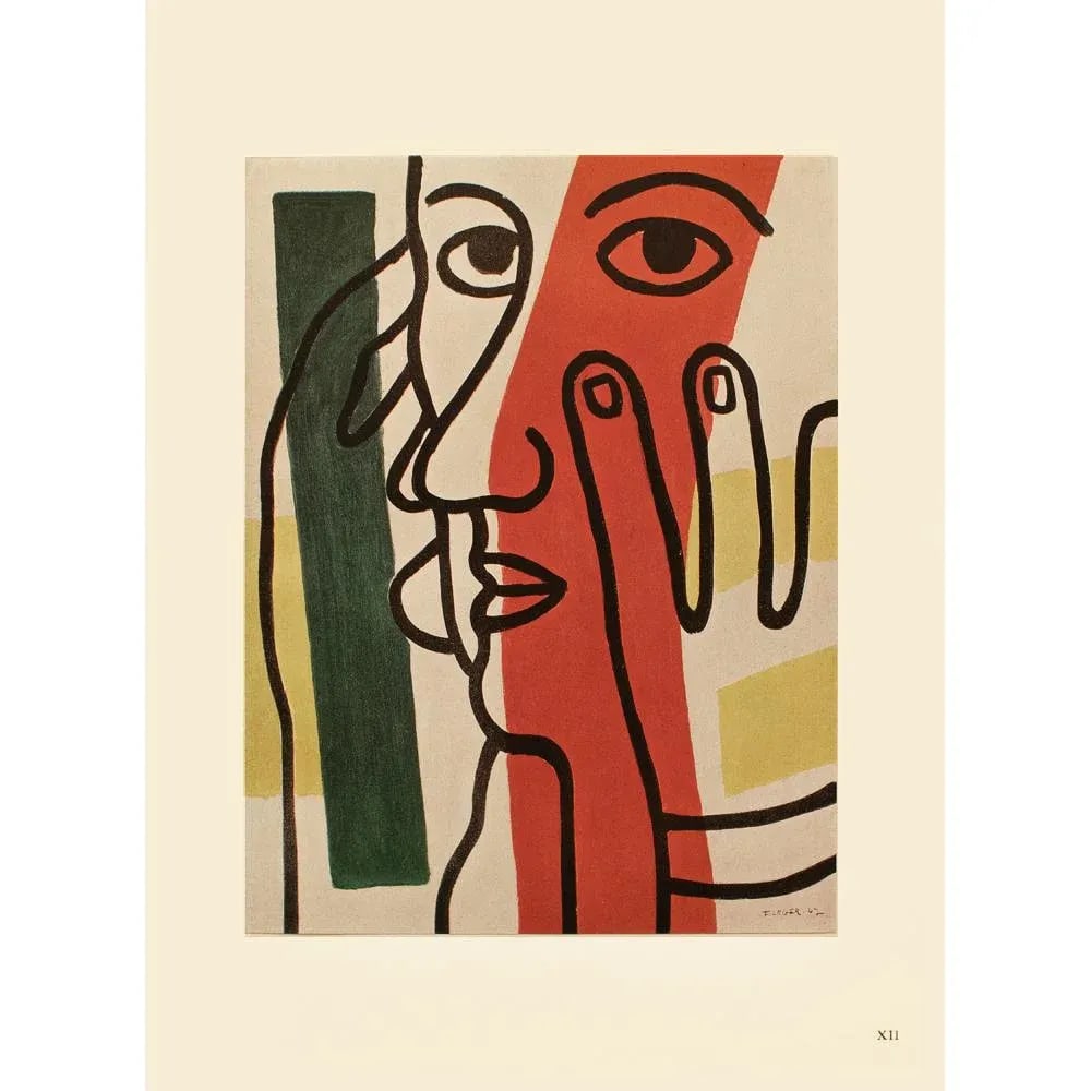 1948 After Fernand Léger "Portrait of Paul Eluard", First Edition Period Offset Lithograph - 5