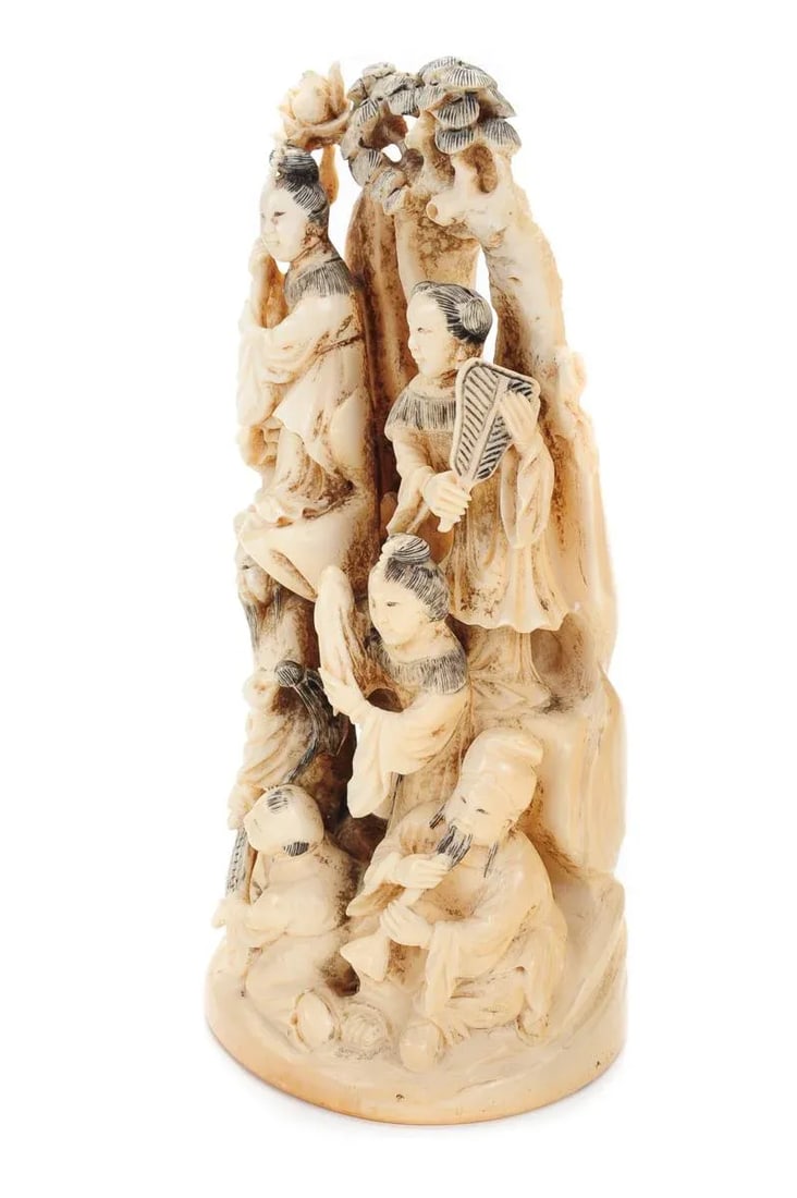 Chinese 19th Century Antique Figural 9" Sculpture - 2