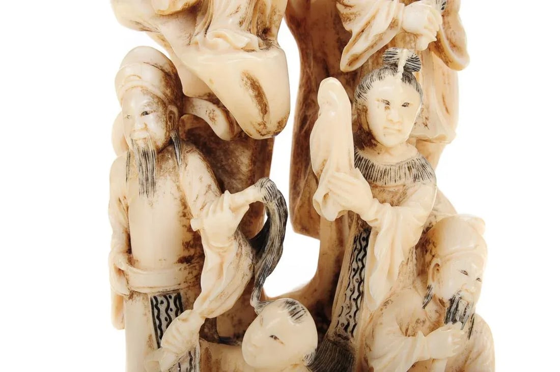 Chinese 19th Century Antique Figural 9" Sculpture - 8