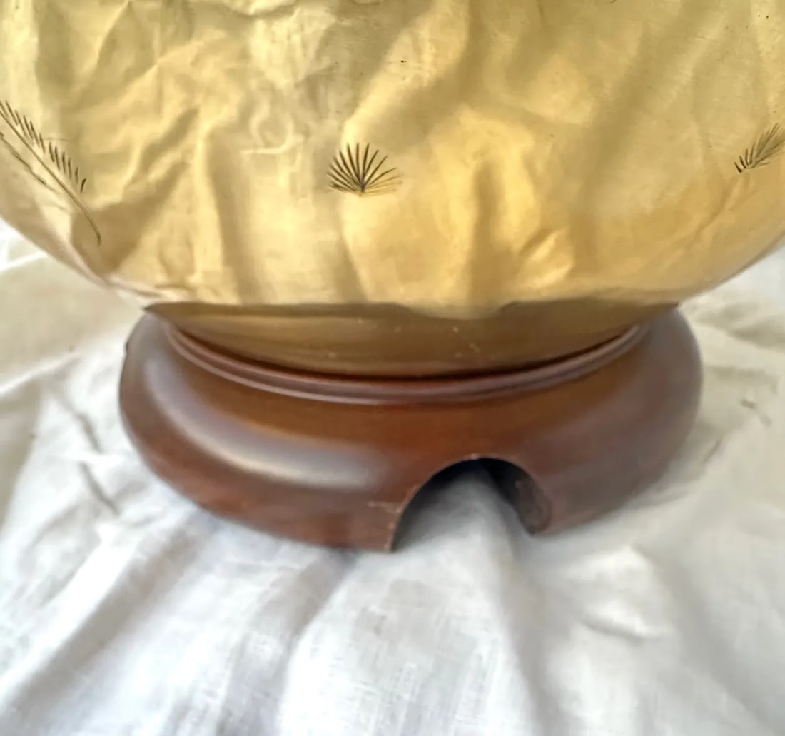 Vintage Brass Chinoiserie Urn Table Lamp - 4