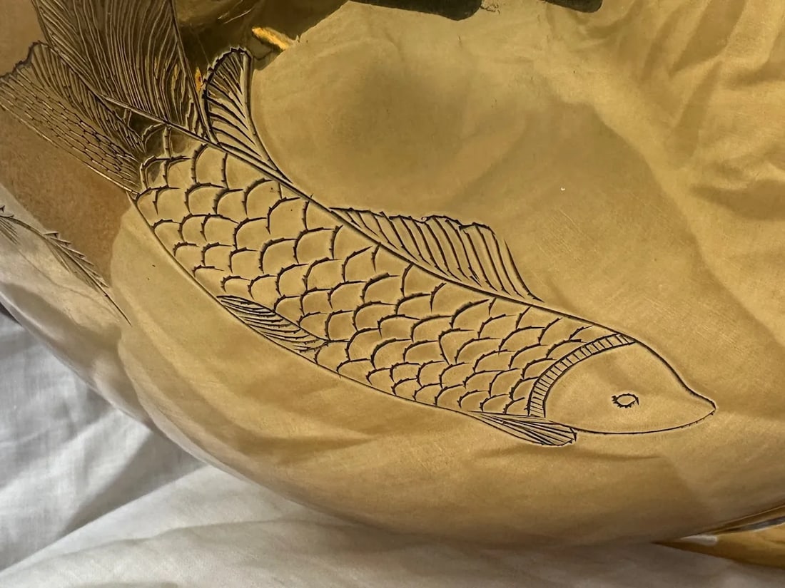 Vintage Brass Chinoiserie Urn Table Lamp - 6