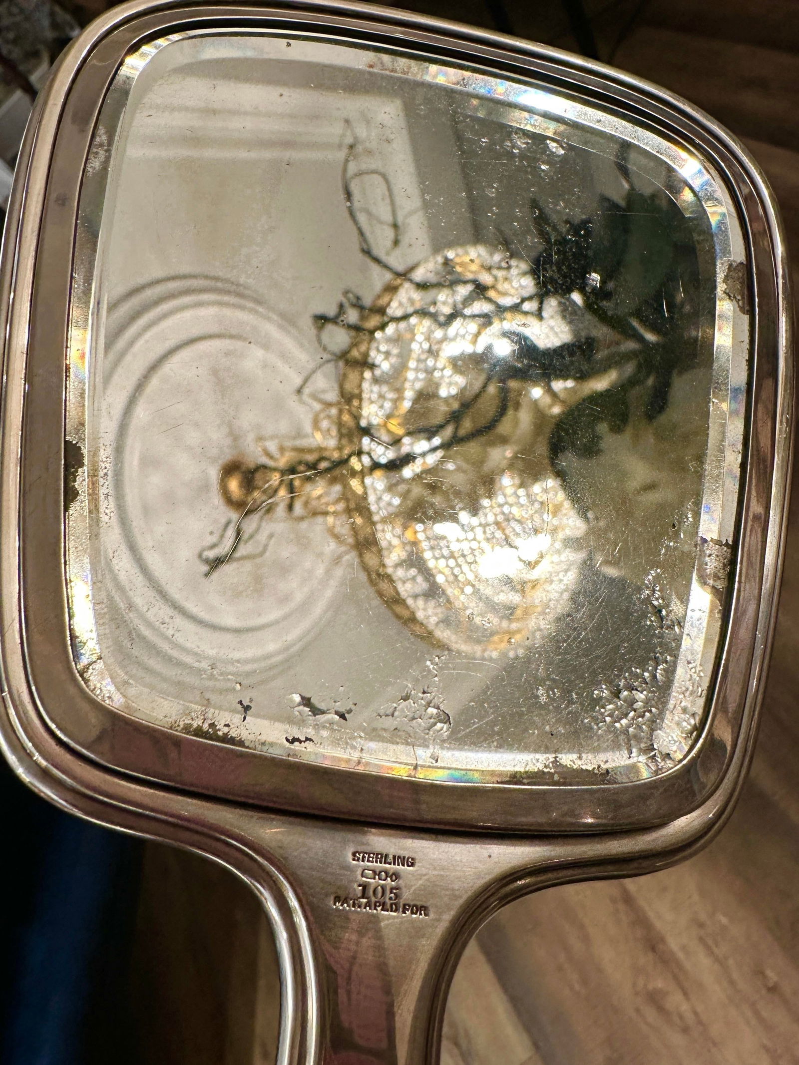 Antique Dominick & Haff Monogrammed Sterling Silver 9-Piece Vanity Set - 11