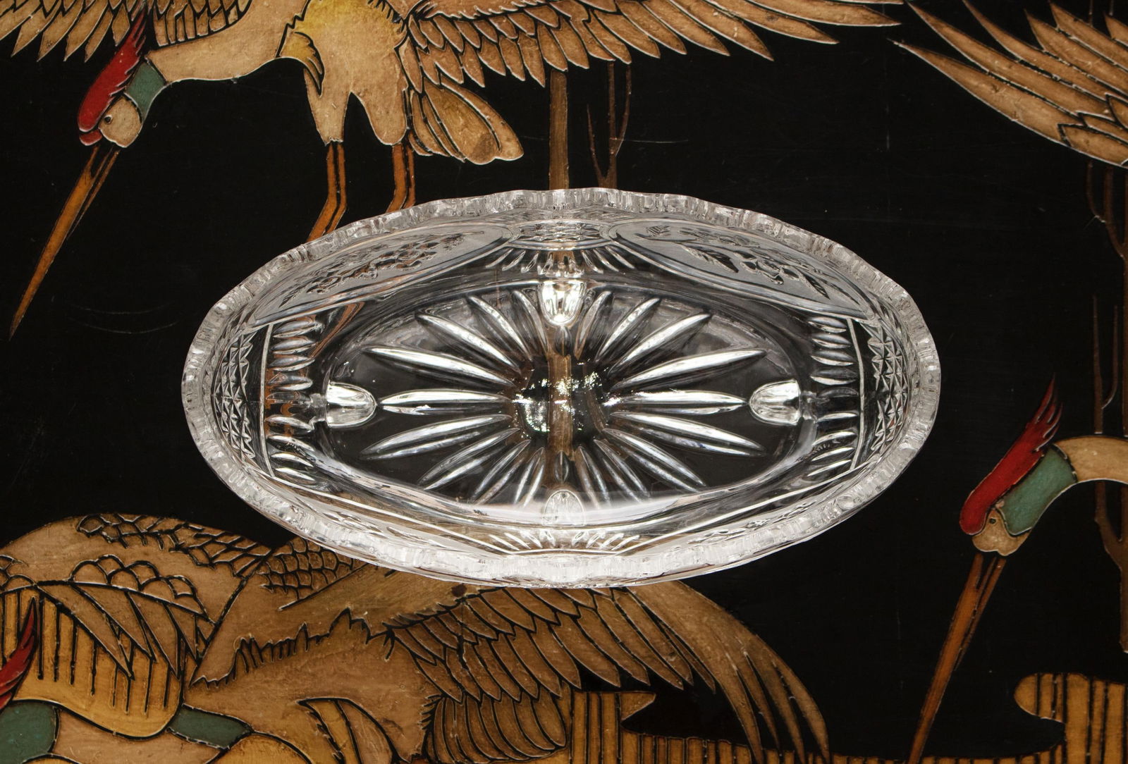 Bohemian Crystal Large Footed Serving Bowl, Circa 1970s - 10