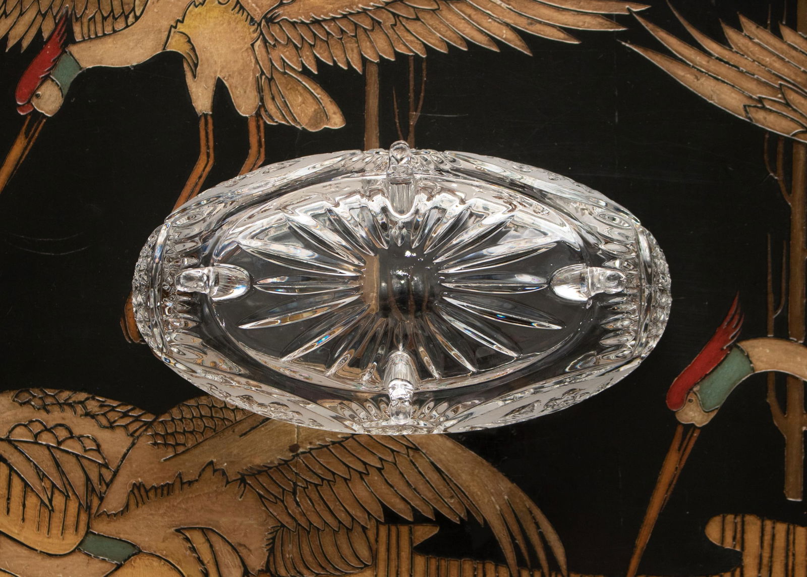 Bohemian Crystal Large Footed Serving Bowl, Circa 1970s - 11