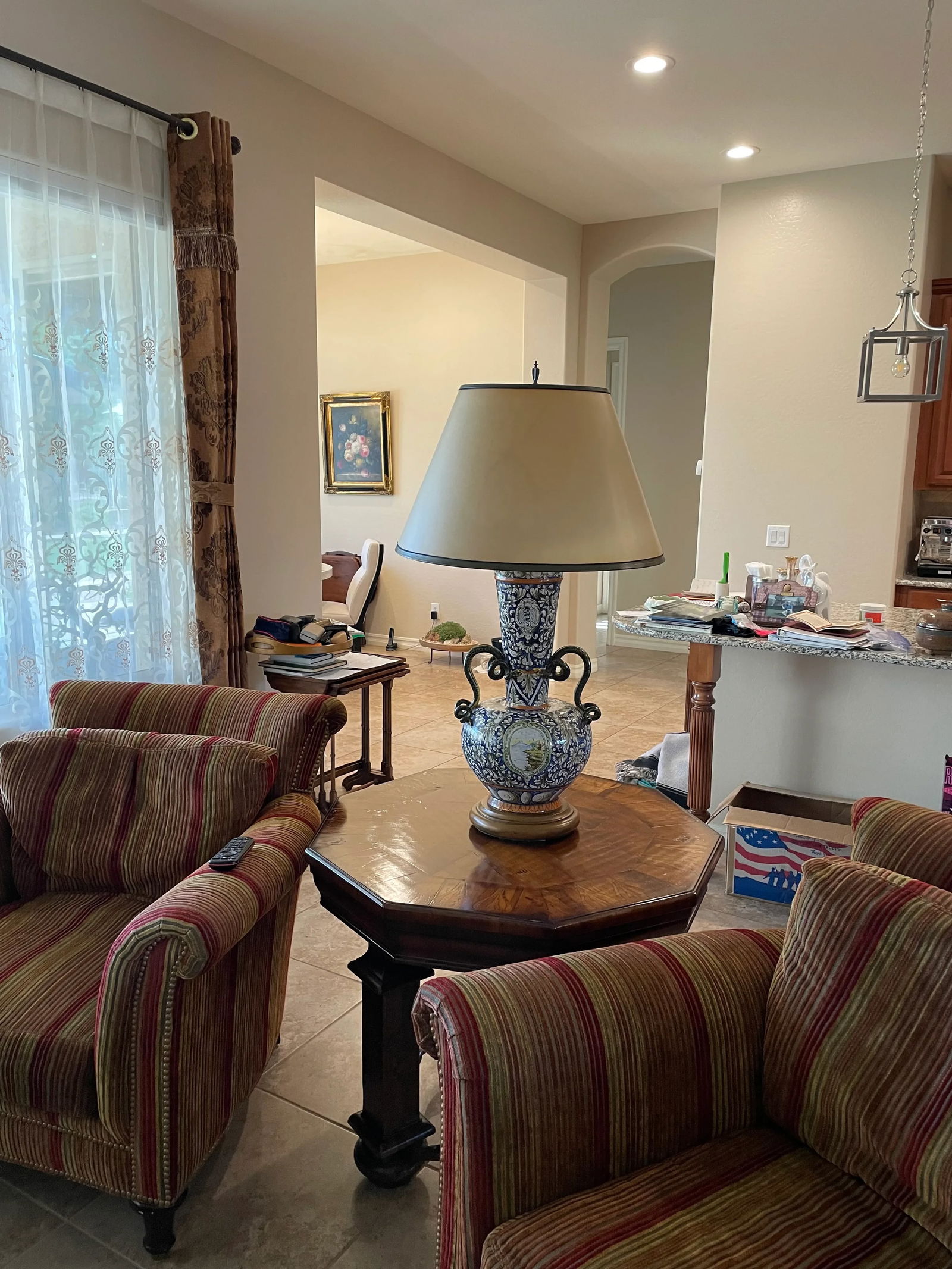 Large Majolica Lamp With Snake Handles Italian Renaissance Antique - 4