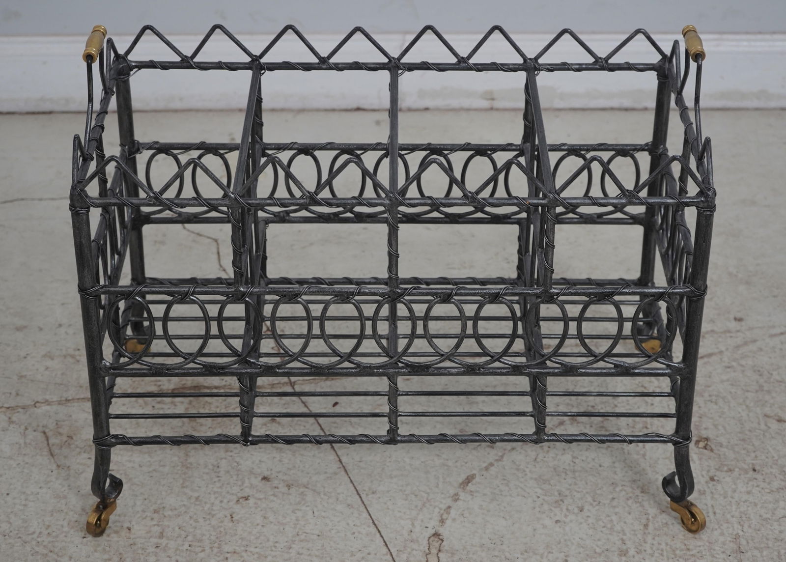 Maitland Smith Iron & Brass Magazine Rack - 2