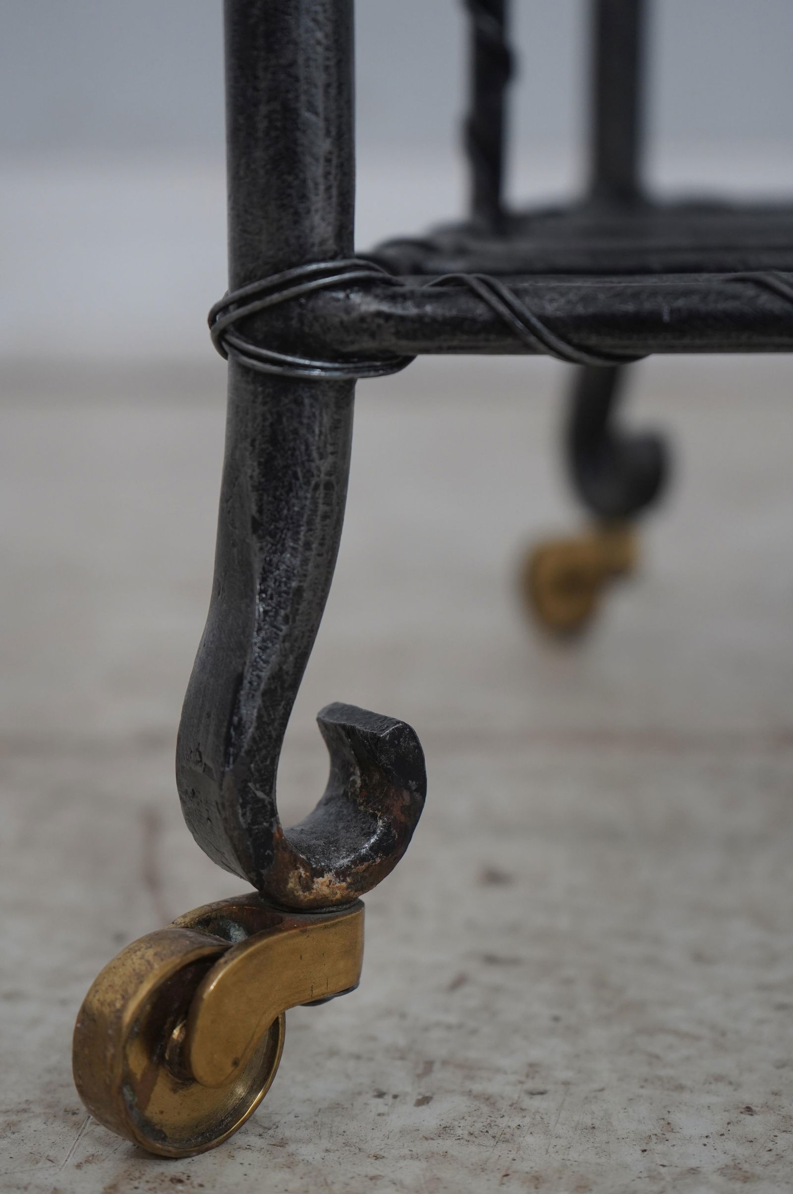 Maitland Smith Iron & Brass Magazine Rack - 3