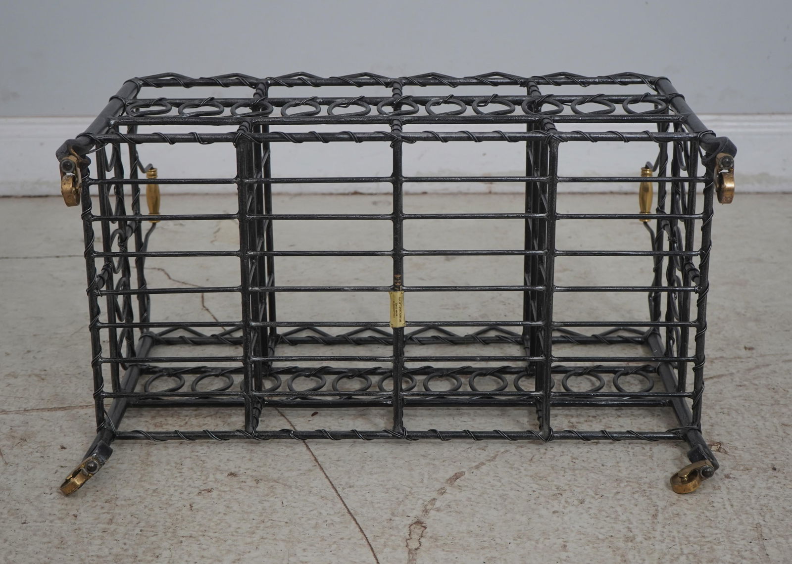 Maitland Smith Iron & Brass Magazine Rack - 6