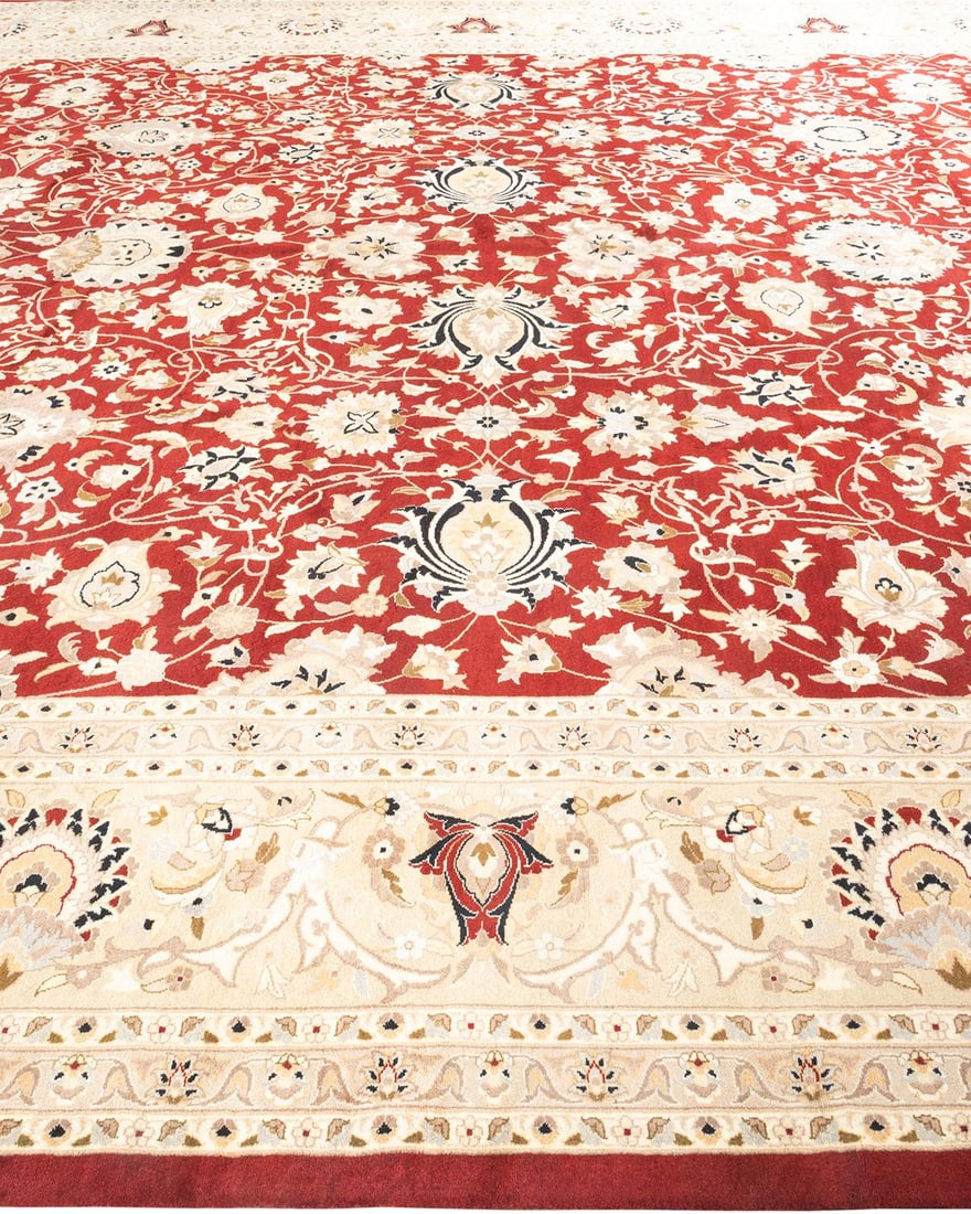 Mogul, One-of-a-Kind Hand-Knotted Area Rug - Red, 12' 0" x 14' 8" - 4