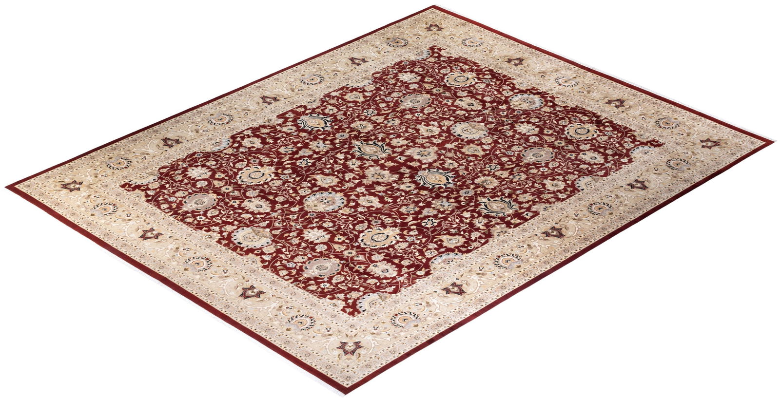 Mogul, One-of-a-Kind Hand-Knotted Area Rug - Red, 12' 0" x 14' 8" - 8