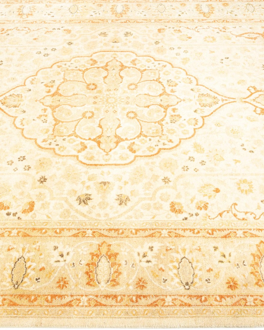 Mogul, One-of-a-Kind Hand-Knotted Area Rug - Ivory, 4' 7" x 6' 8" - 4