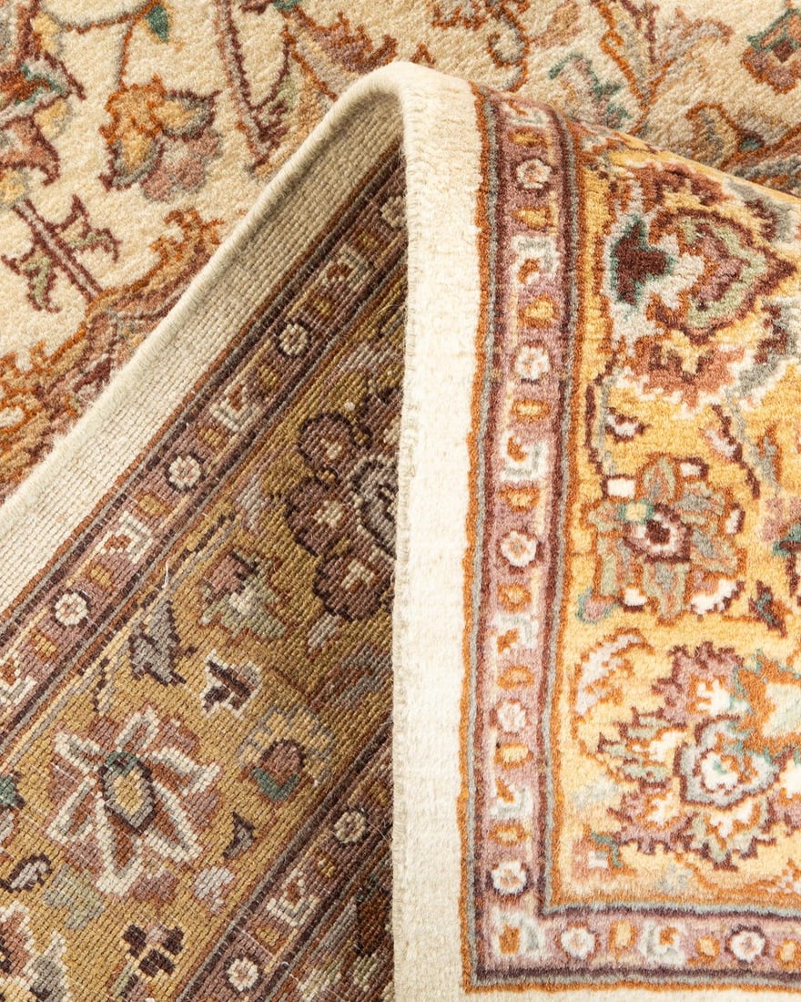 Mogul, One-of-a-Kind Hand-Knotted Runner Rug - Ivory, 2' 8" x 12' 6" - 6