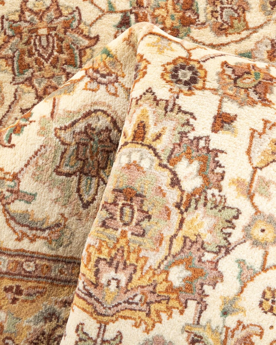 Mogul, One-of-a-Kind Hand-Knotted Runner Rug - Ivory, 2' 8" x 12' 6" - 7