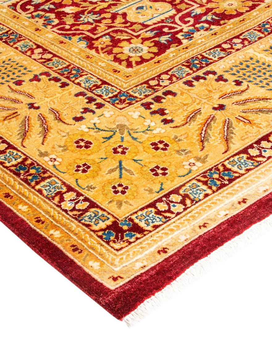 Mogul, One-of-a-Kind Hand-Knotted Area Rug - Red, 8' 1" x 10' 7" - 2