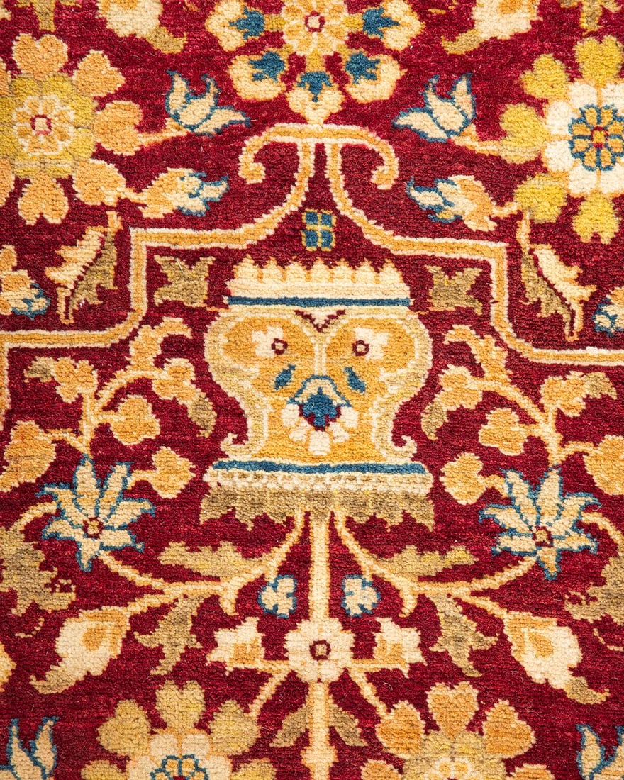 Mogul, One-of-a-Kind Hand-Knotted Area Rug - Red, 8' 1" x 10' 7" - 3