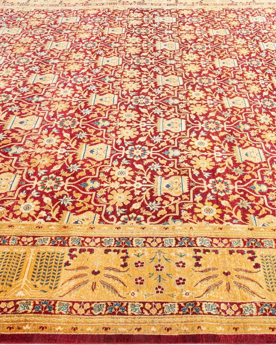 Mogul, One-of-a-Kind Hand-Knotted Area Rug - Red, 8' 1" x 10' 7" - 4