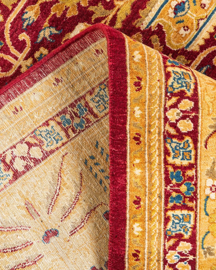 Mogul, One-of-a-Kind Hand-Knotted Area Rug - Red, 8' 1" x 10' 7" - 6