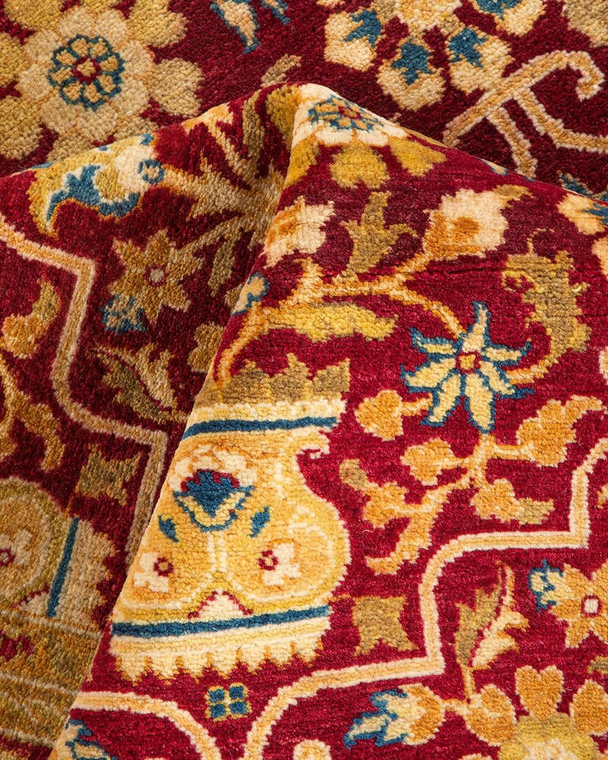 Mogul, One-of-a-Kind Hand-Knotted Area Rug - Red, 8' 1" x 10' 7" - 7