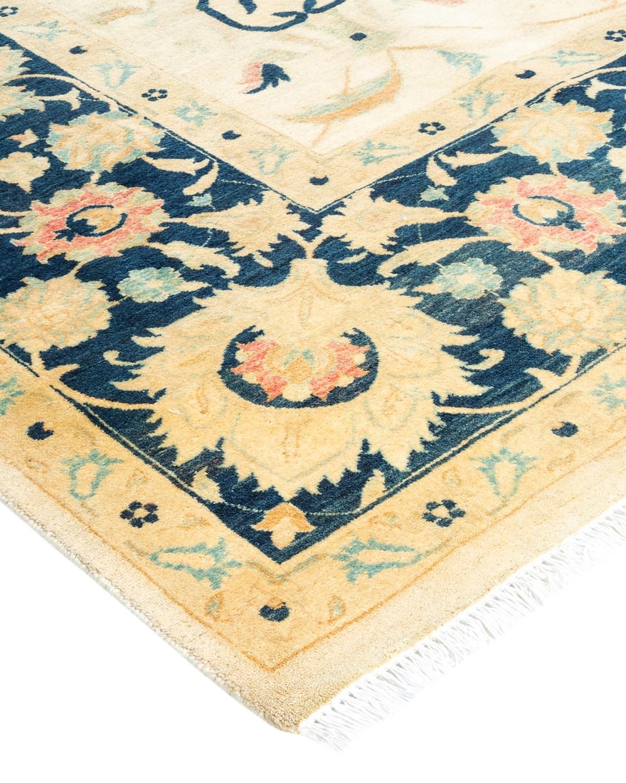 Mogul, One-of-a-Kind Hand-Knotted Area Rug - Ivory, 8' 1" x 10' 2" - 2