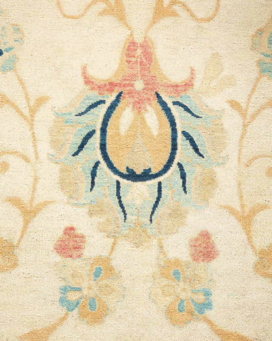 Mogul, One-of-a-Kind Hand-Knotted Area Rug - Ivory, 8' 1" x 10' 2" - 3