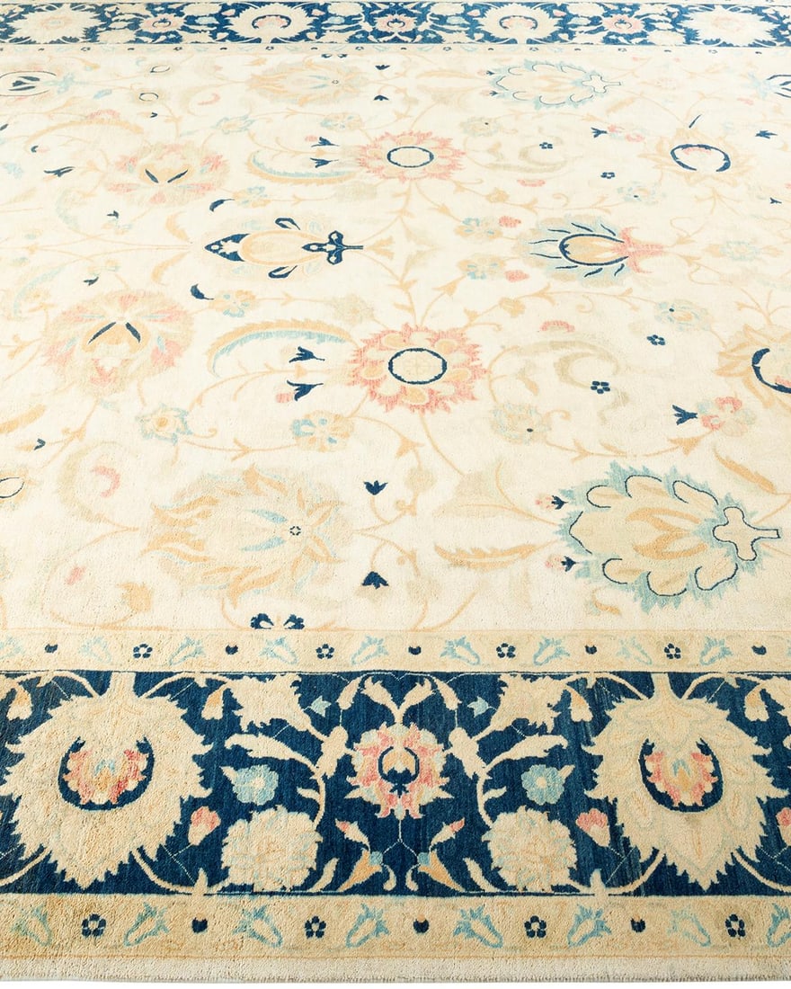 Mogul, One-of-a-Kind Hand-Knotted Area Rug - Ivory, 8' 1" x 10' 2" - 4