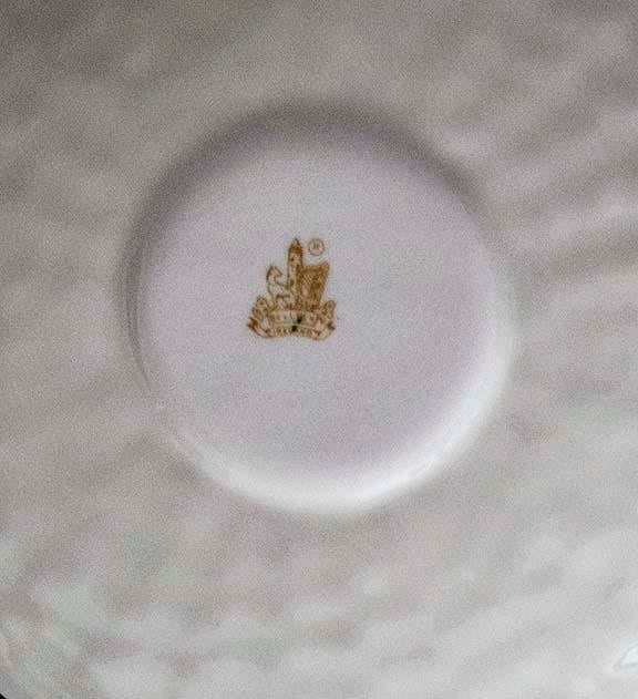 Belleek Shamrock Pattern Classic Fine Parian China Breakfast Set - 22 Pcs - 7