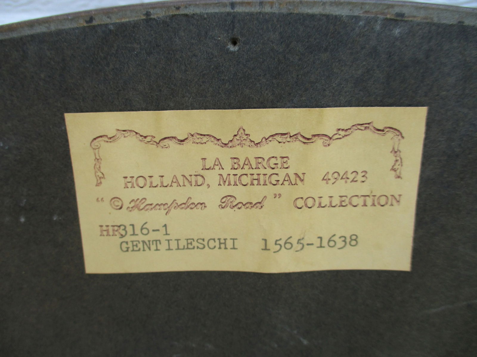 La Barge Gilded 30" Diameter Round Frame -The Lute Player - 11