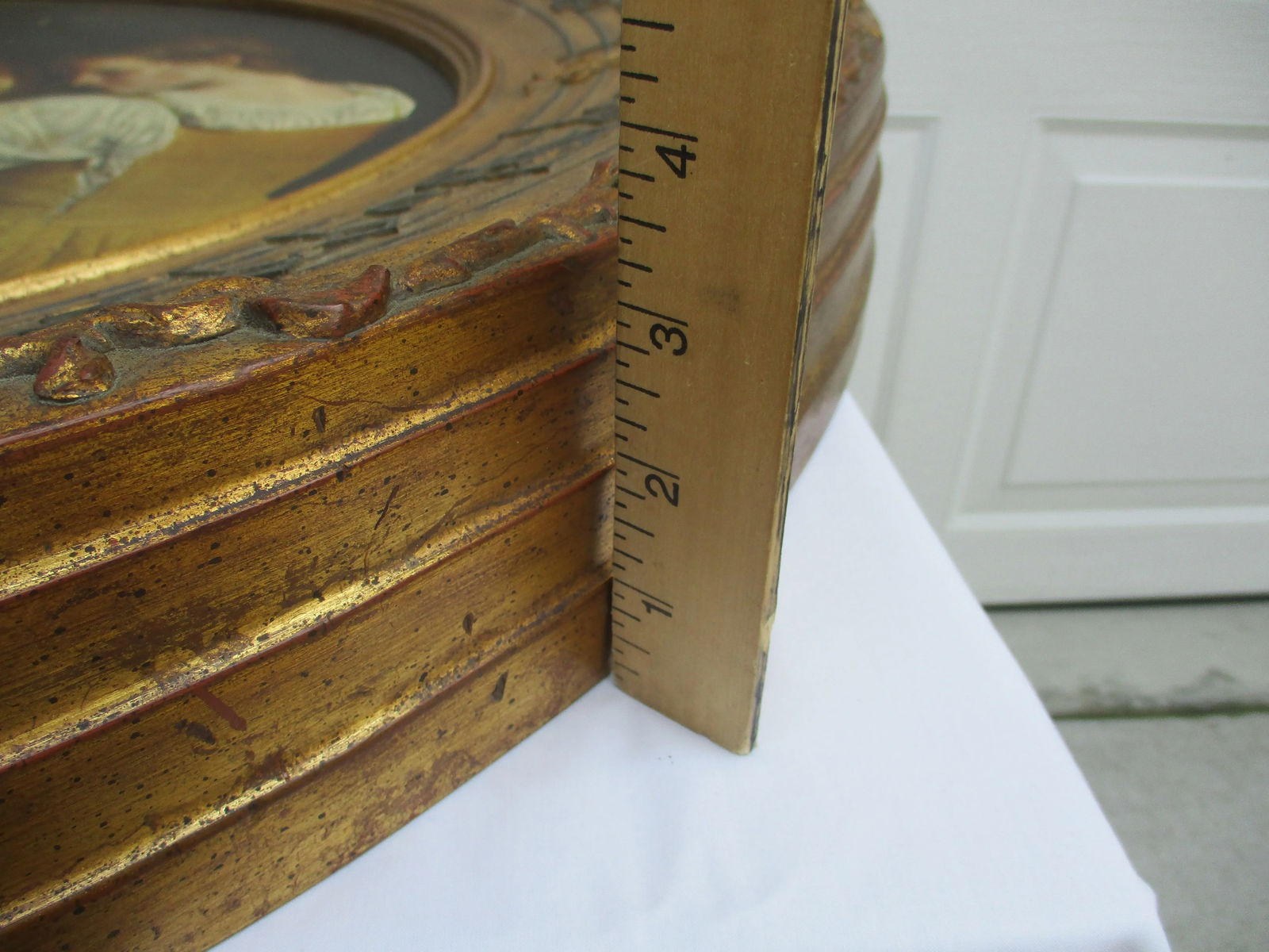 La Barge Gilded 30" Diameter Round Frame -The Lute Player - 3