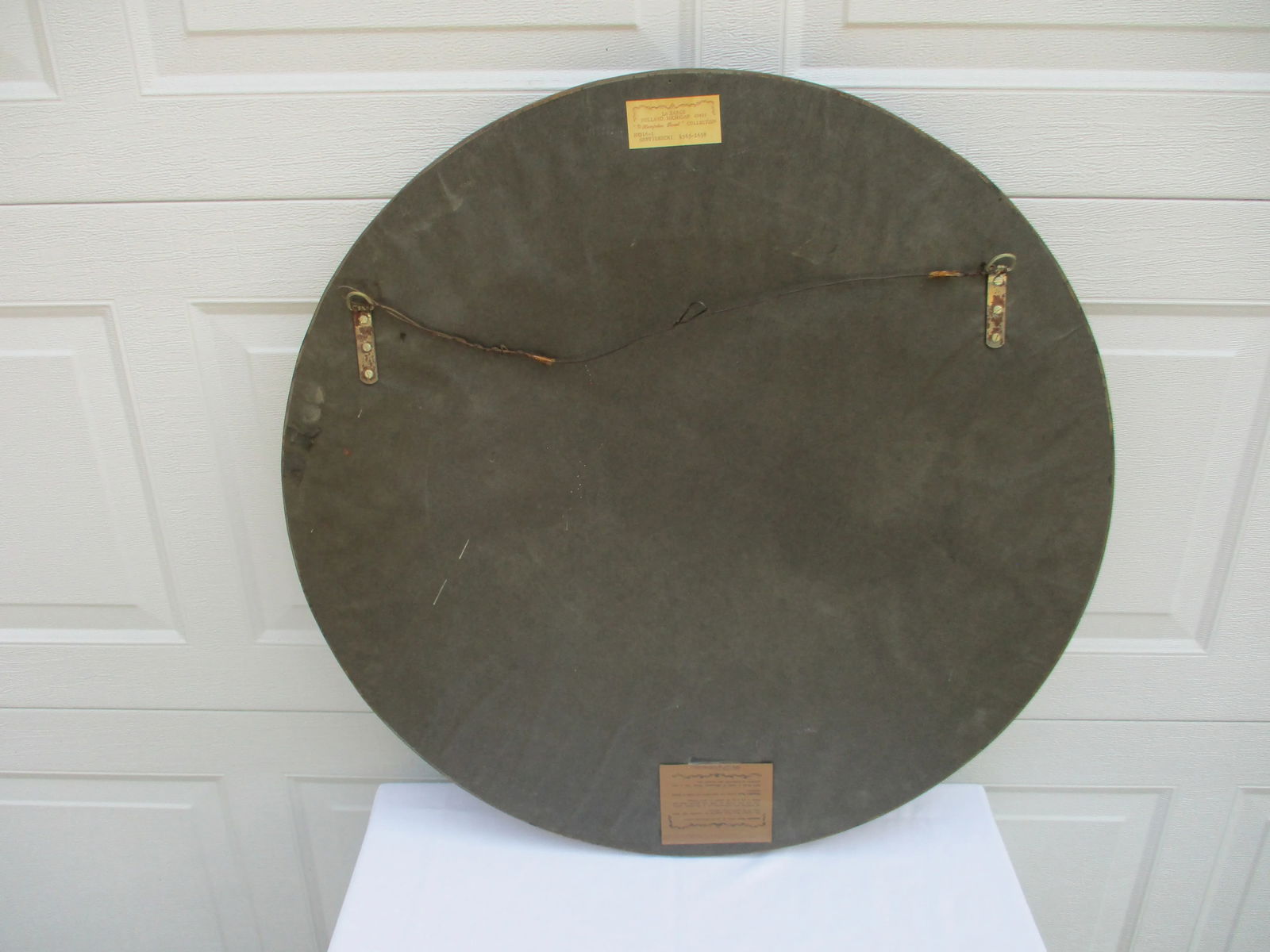 La Barge Gilded 30" Diameter Round Frame -The Lute Player - 4