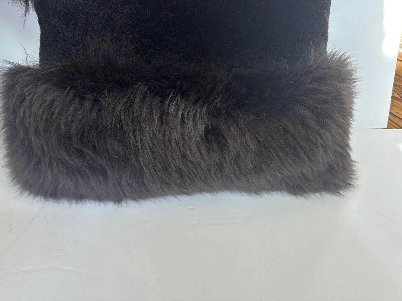 Handmade Shearling & Mixed Fur Pillows -A Pair - 4