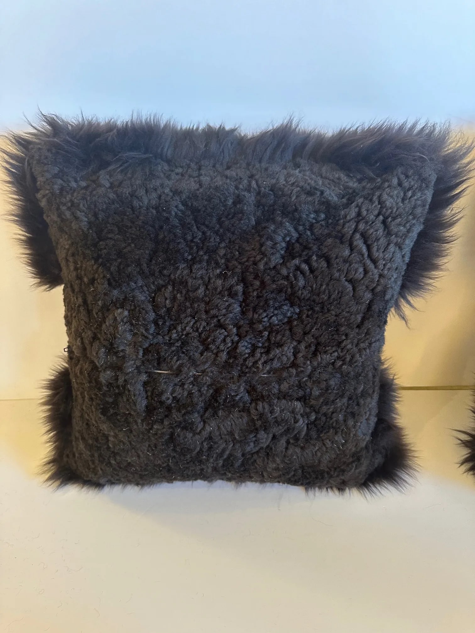 Handmade Shearling & Mixed Fur Pillows -A Pair - 6