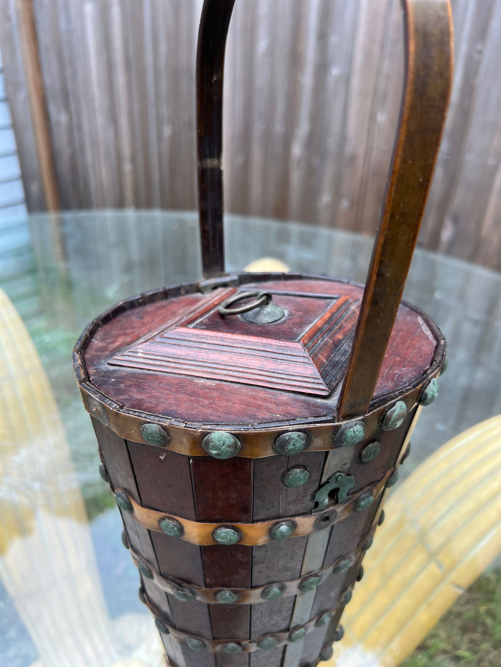 Unusual 19th Century, Anglo-Indian Style Dutch Paneled Basket - 6