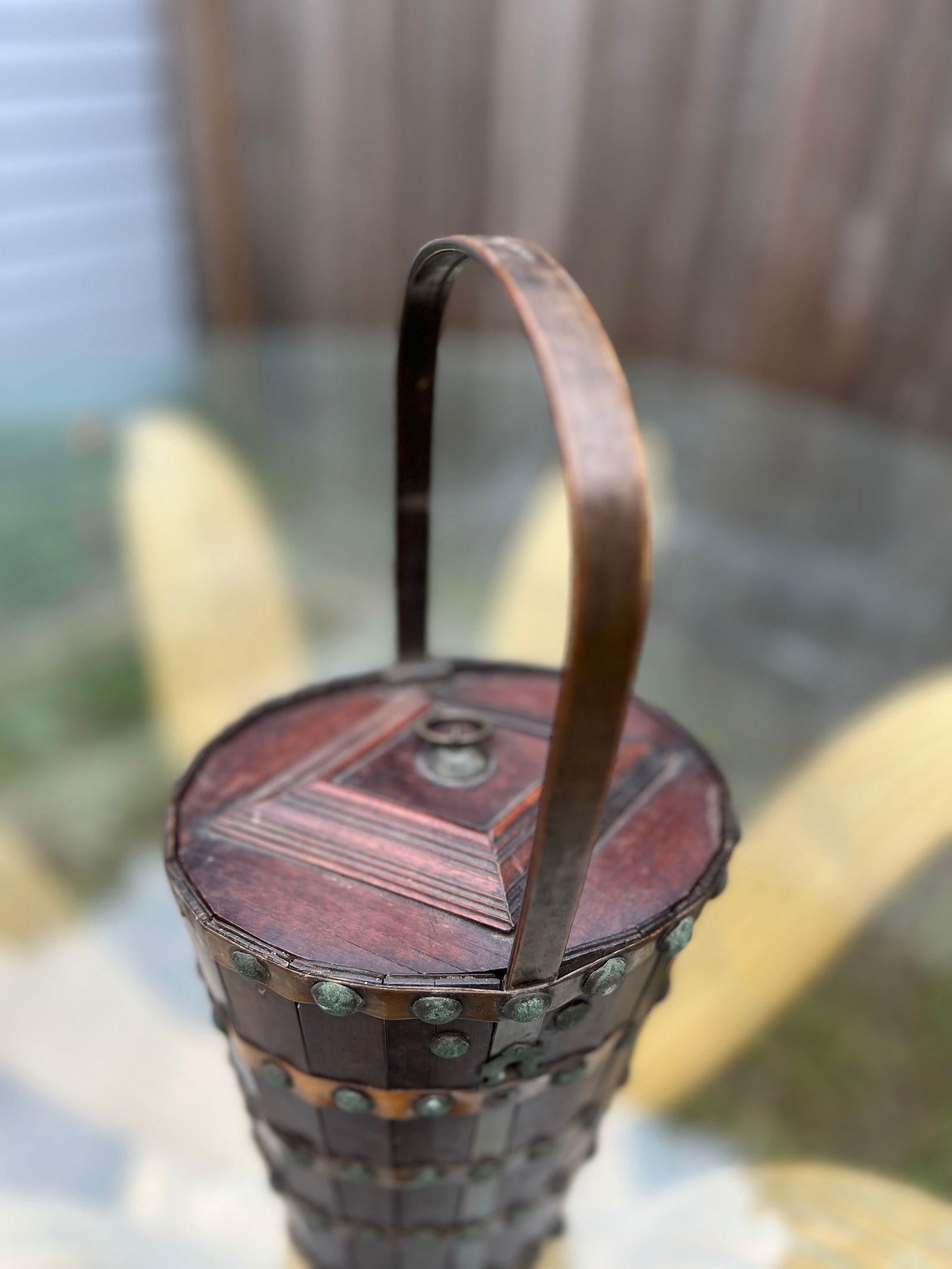 Unusual 19th Century, Anglo-Indian Style Dutch Paneled Basket - 8