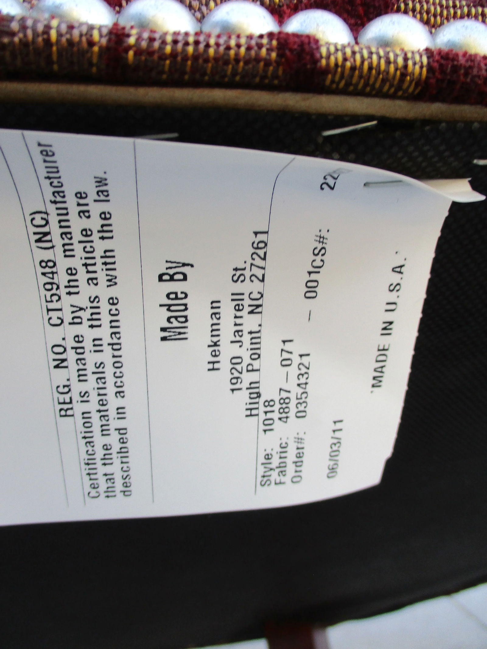 Maroon Hekman Howard Miller Tufted Side Chairs - 12