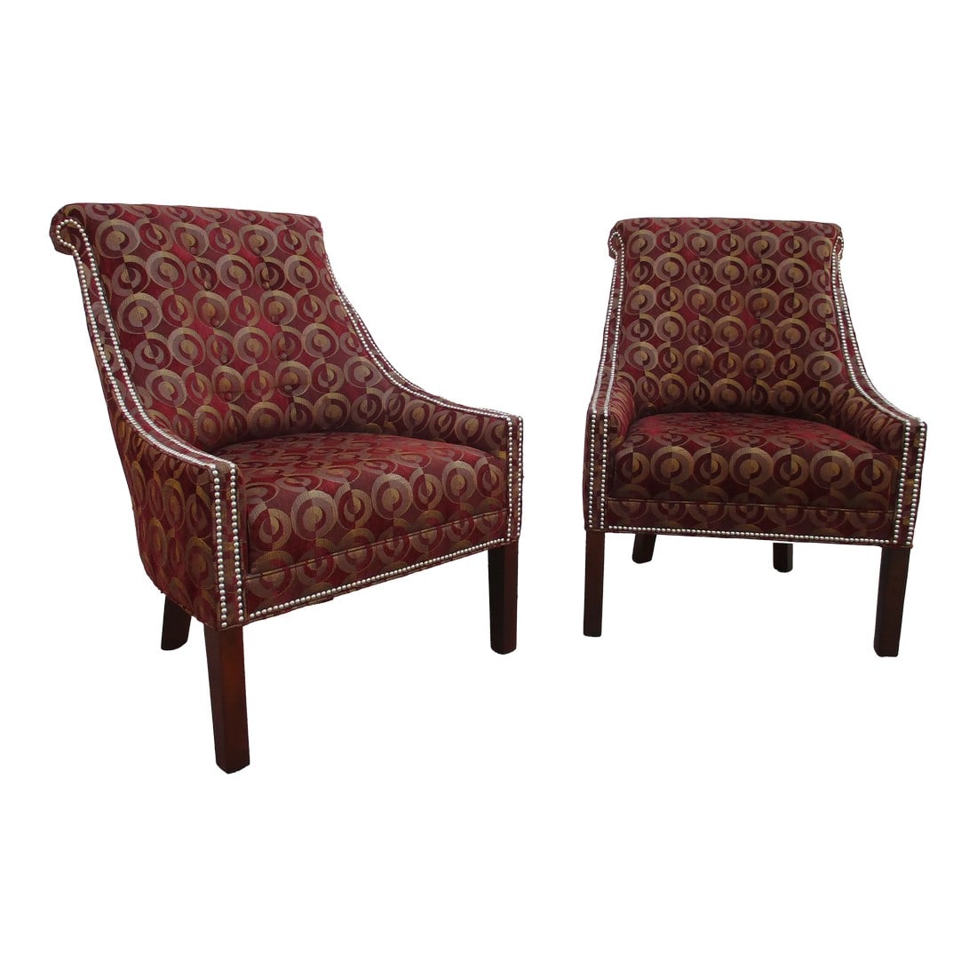 Maroon Hekman Howard Miller Tufted Side Chairs (1 of 12)