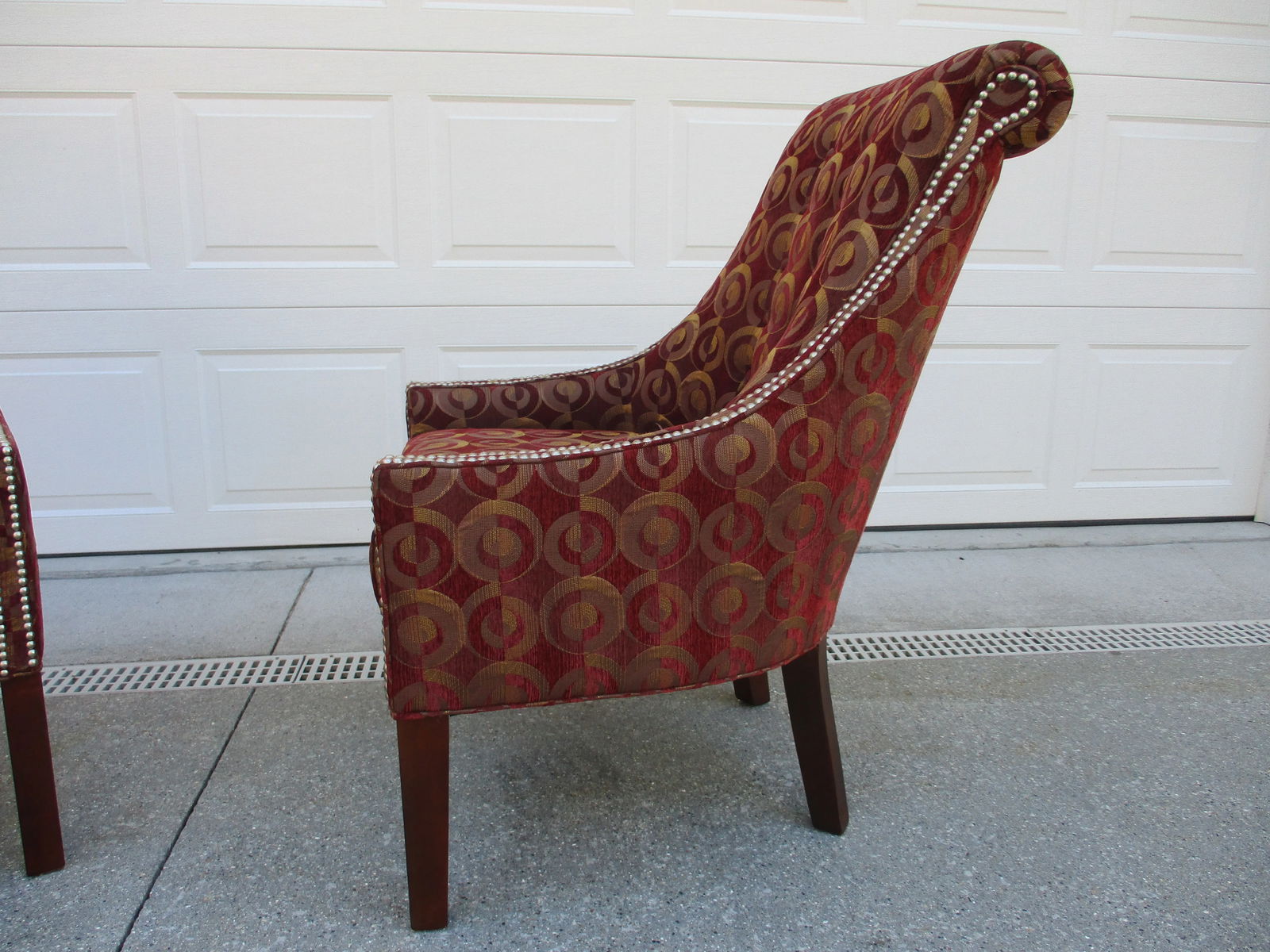 Maroon Hekman Howard Miller Tufted Side Chairs - 3